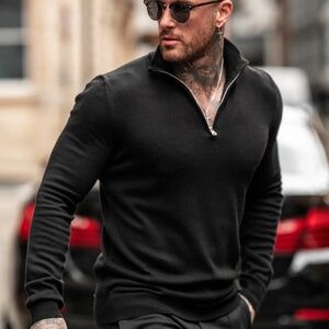 ICON AMSTERDAM SANTONI HALF ZIP SWEATER - LIKE NEW!!!